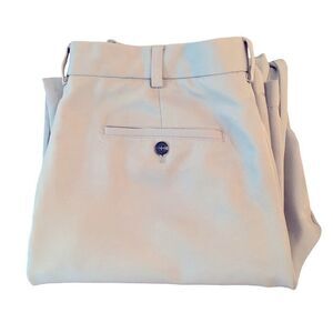 Izod Golf Light Gray Performance Flat Front Pants Sz 34/32